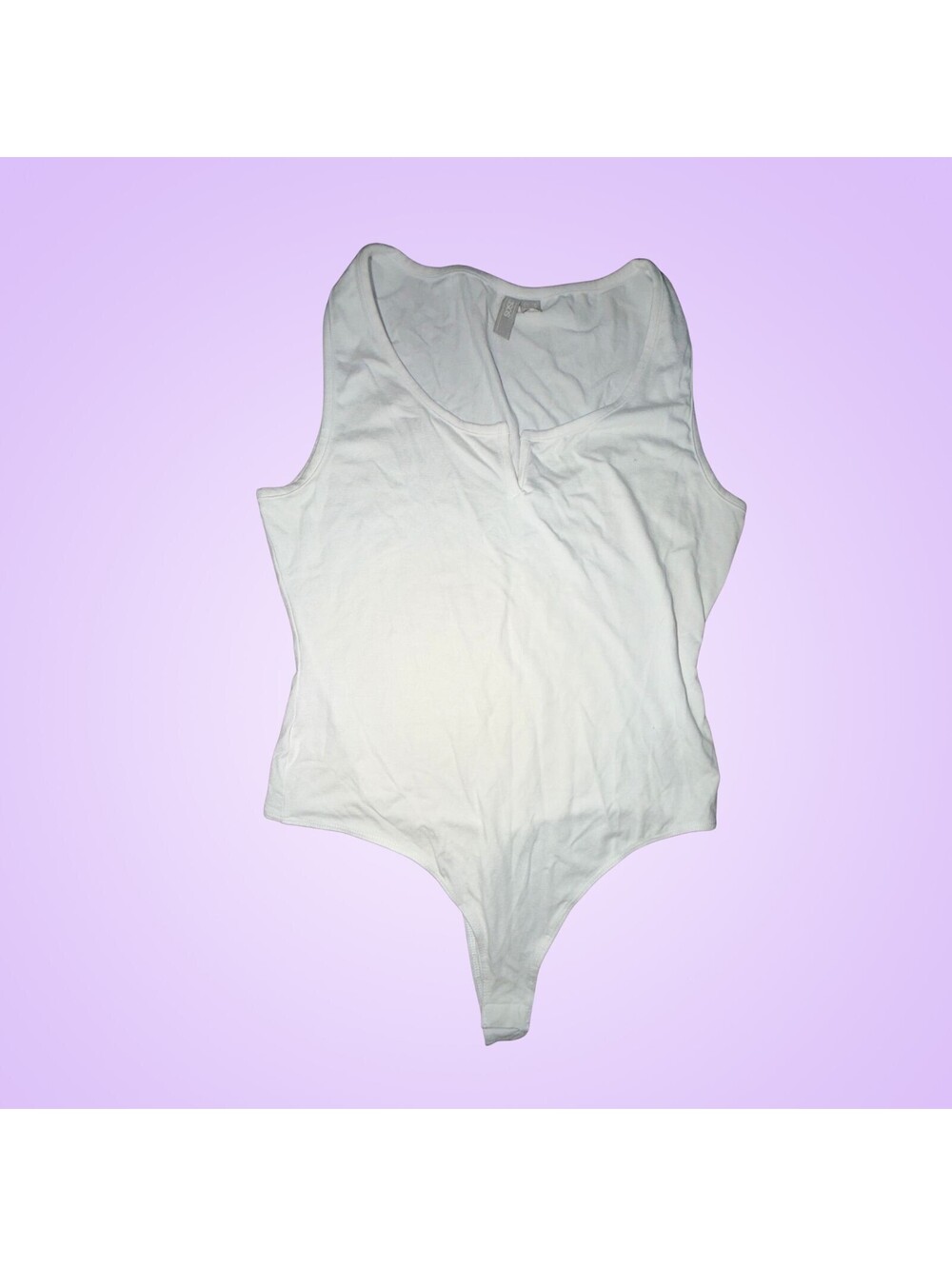 ASOS Women’s US 6 White Sleeveless Scoop Neck Stretch Bodysuit